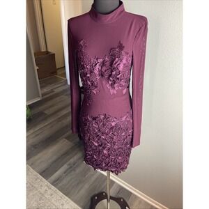 Entry Women Dress Burgundy Size M